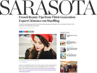 Sarasota Magazine: French Beauty Tips from Third-Generation Expert Clémence von Mueffling